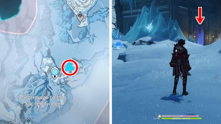 Genshin Impact Snowgrave Shadow Realm Vault Location
