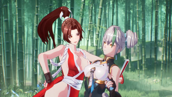 Mai Shiranui and Cloudstrider embrace
