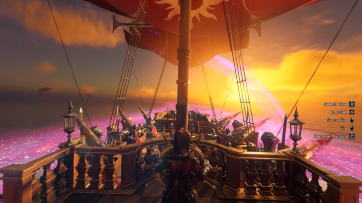 sea of remnants pirate girl steering ship