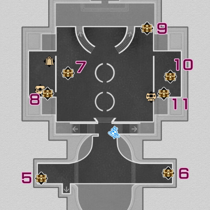 Honkai Star Rail - Lodestar Tower F2 Chest Map