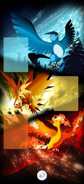 Zapdos, Articuno, and Moltres Backdrop Display Board Backdrop