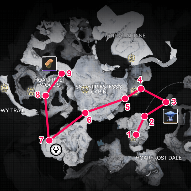 Snowy Forest Zipline Route