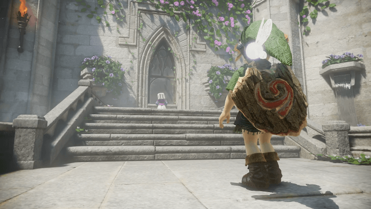 Link approaching Princess Zelda