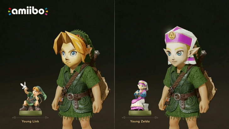 Amiibo Masks Young Zelda and Young Link