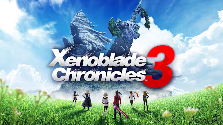 xenoblade chronicles 3 title with 6 heroes