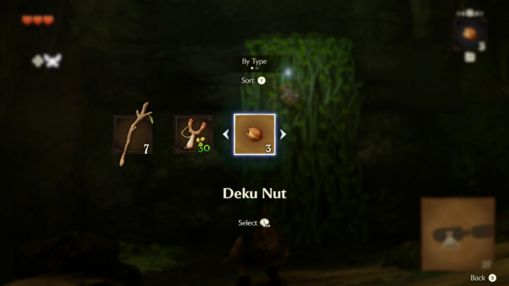 Ocarine of Time horizontal menu