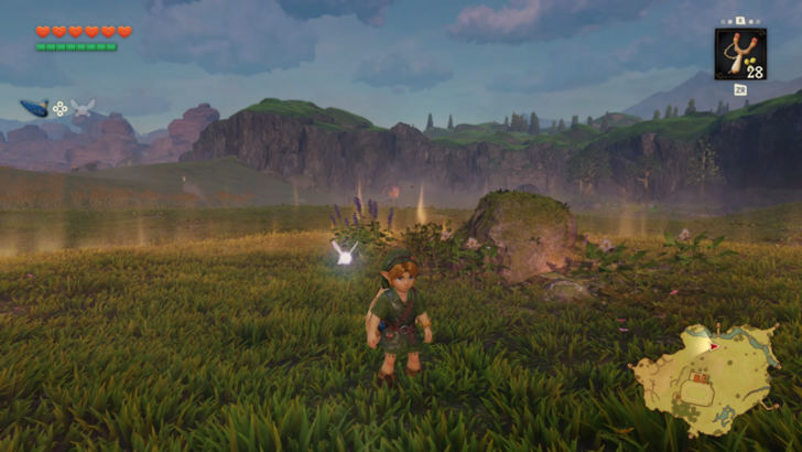 Link in Hyrule Field