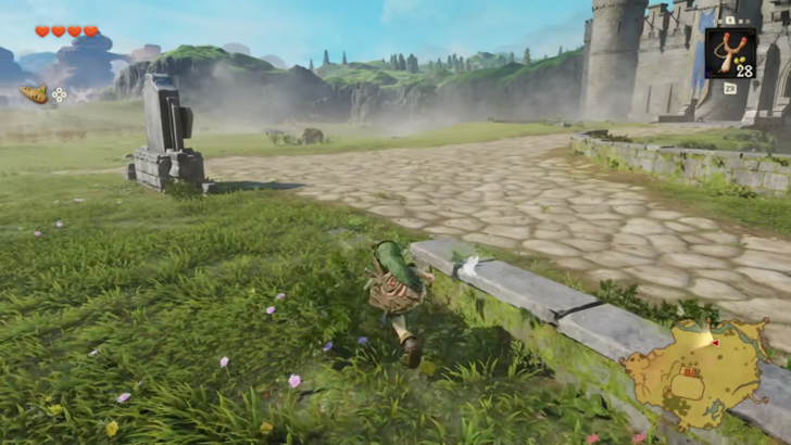 Stone structure in front of Hyrule Castle