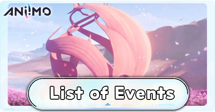 Aniimo - List of Events