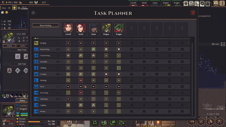 dungeon settlers task allocation
