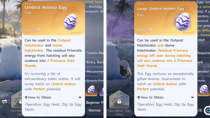 Umbral Aniimo Eggs