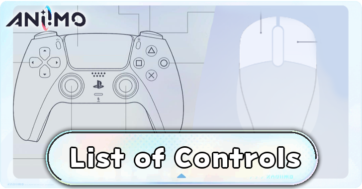Aniimo - List of Controls