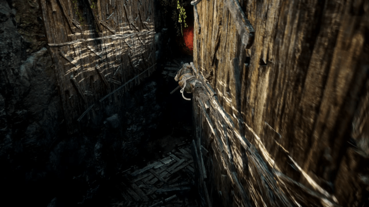The protagonist wall running