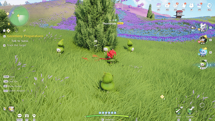 Thornblade World View in Sea of Flowers