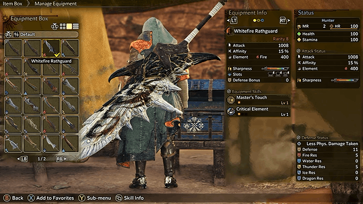 MH Wilds Ascendance - Equipment Change Outside of Tent