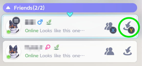 Friend Menu