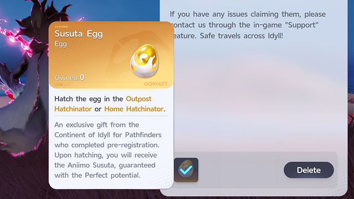 Susuta Egg Reward
