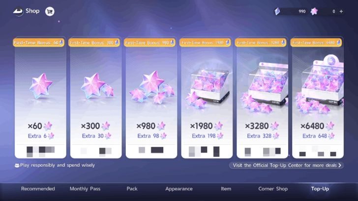 Top-Up Shop