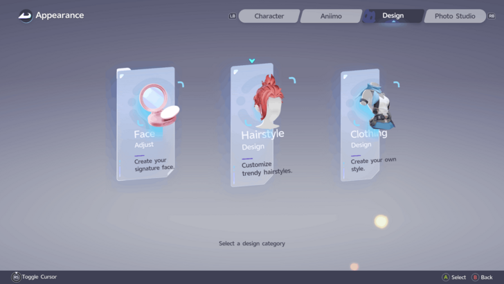 Customization Menu