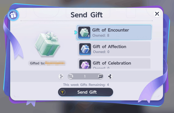 Gifting Tab