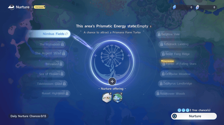 Prismatic Energy Menu