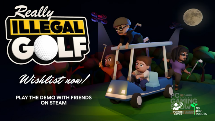 really illegal golf release date wishlist and demo splash screen