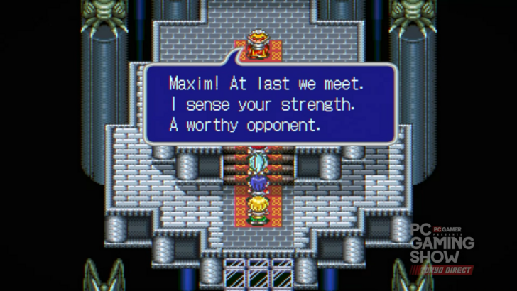Lufia I & II The Sinistrals Saga dialogue between two characters in a castle