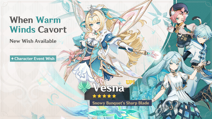 Genshin Impact - When Warm Winds Cavort Gacha and Wish Guide