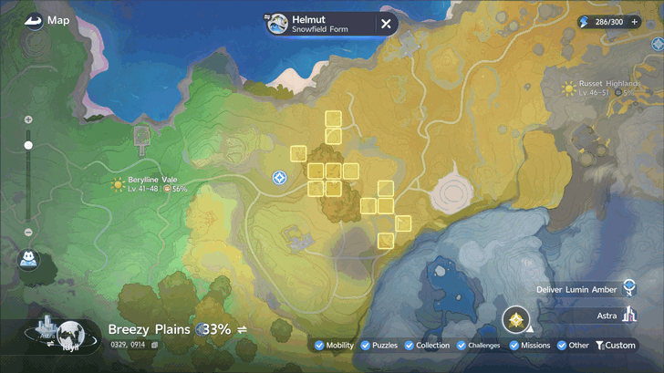 Snowfield Helmut Map Location