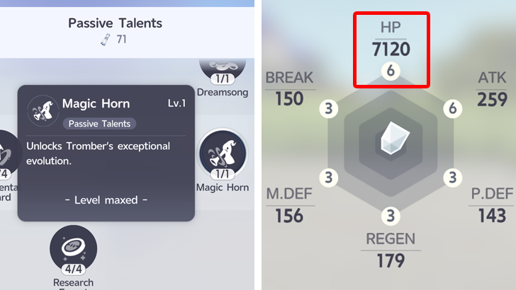 Magic Horn and 6 HP Potential