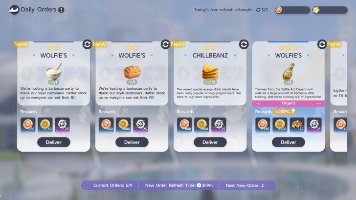 Daily Orders