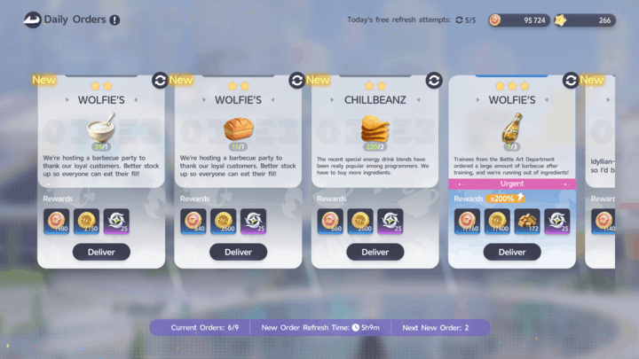 Turn In for Daily Orders