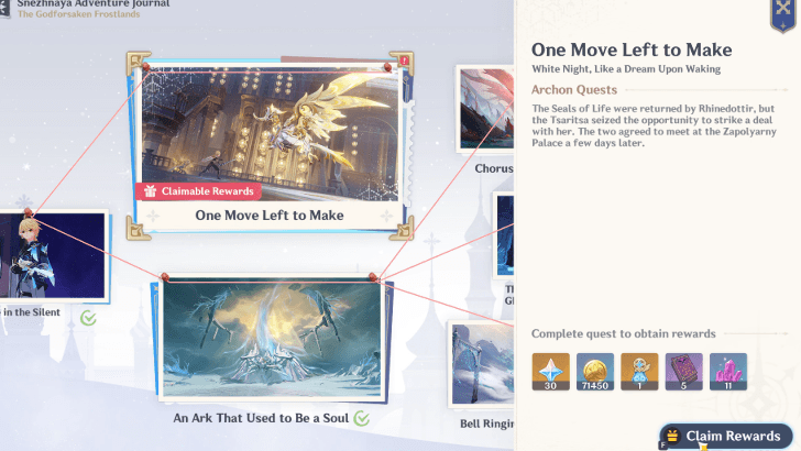One Move Left to Make Rewards