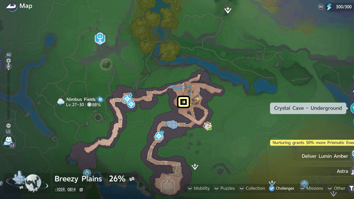 Crystal Cavern Map Location