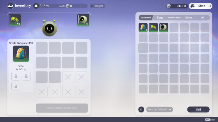 Egg Heist Inventory