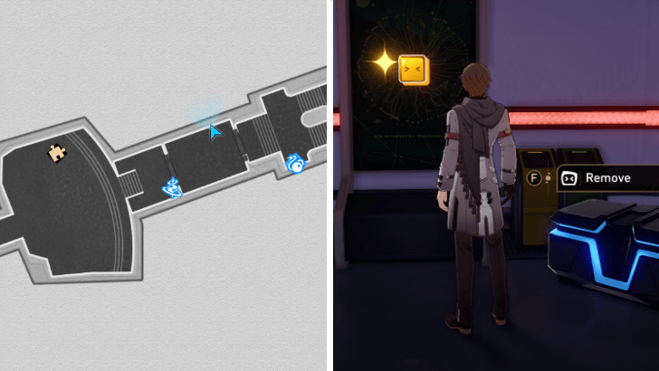 Honkai Star Rail - Nameless Wispae Location - On a signboard in the reception area before the Life Sciences Institute Hub Space Anchor