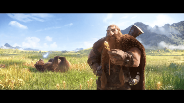 Wow dwarf hunter admiring a flower