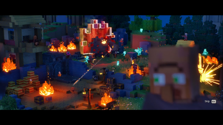 minecraft dungeons 2 burning village