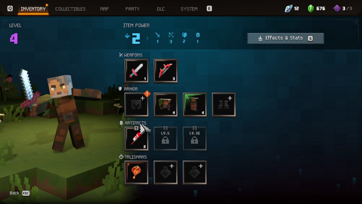 minecraft dungeons 2 equipment slots
