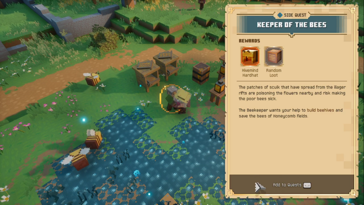 minecraft dungeons 2 beekeeper sidequest