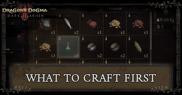What to Craft First