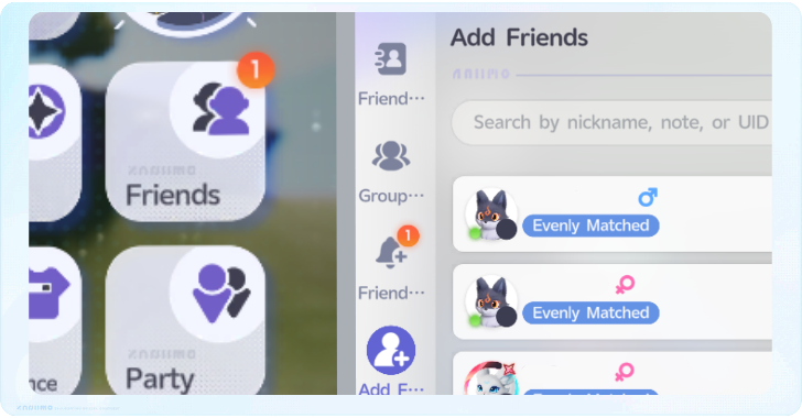 Friend ID Sharing Board
