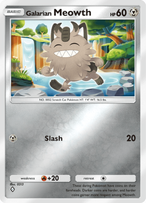 Pokemon TCG Pocket - B4b 334 Galarian Meowth