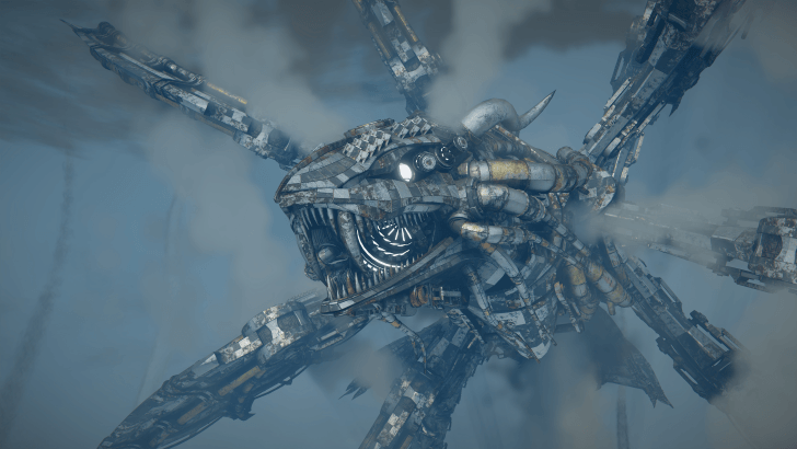 A metal serpent-like beast