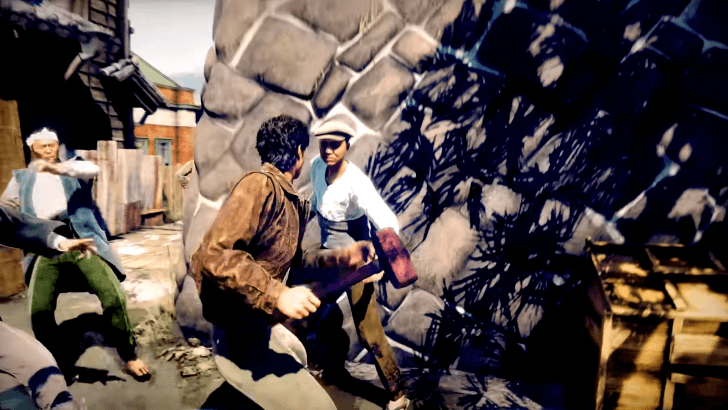 Daito about to whack an adversary