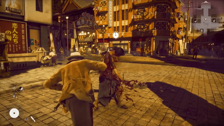 Daito stabbing an opponent
