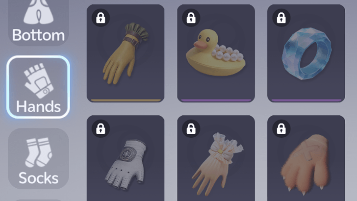 Cosmetics Occupying the Hands Appearance Slot
