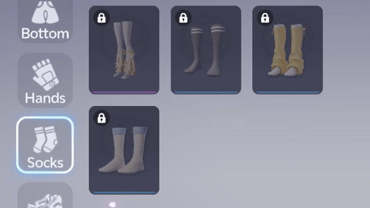 Cosmetics Occupying the Socks Appearance Slot