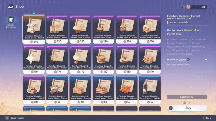Harvest Moon Festival Shop
