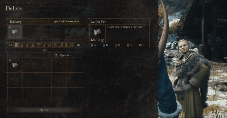 Deliver Rabbit Pelt